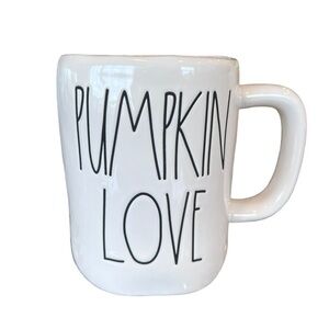 Rae Dunn Pumpkin Love Large Letter Coffee Mug Farmhouse Thanksgiving Decor NWOT
